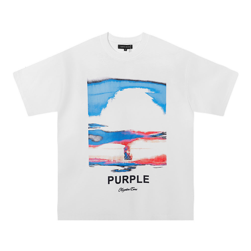 Purple Brand Multi‑Graphic Ink Wash Print Oversized Tee Multi‑Style