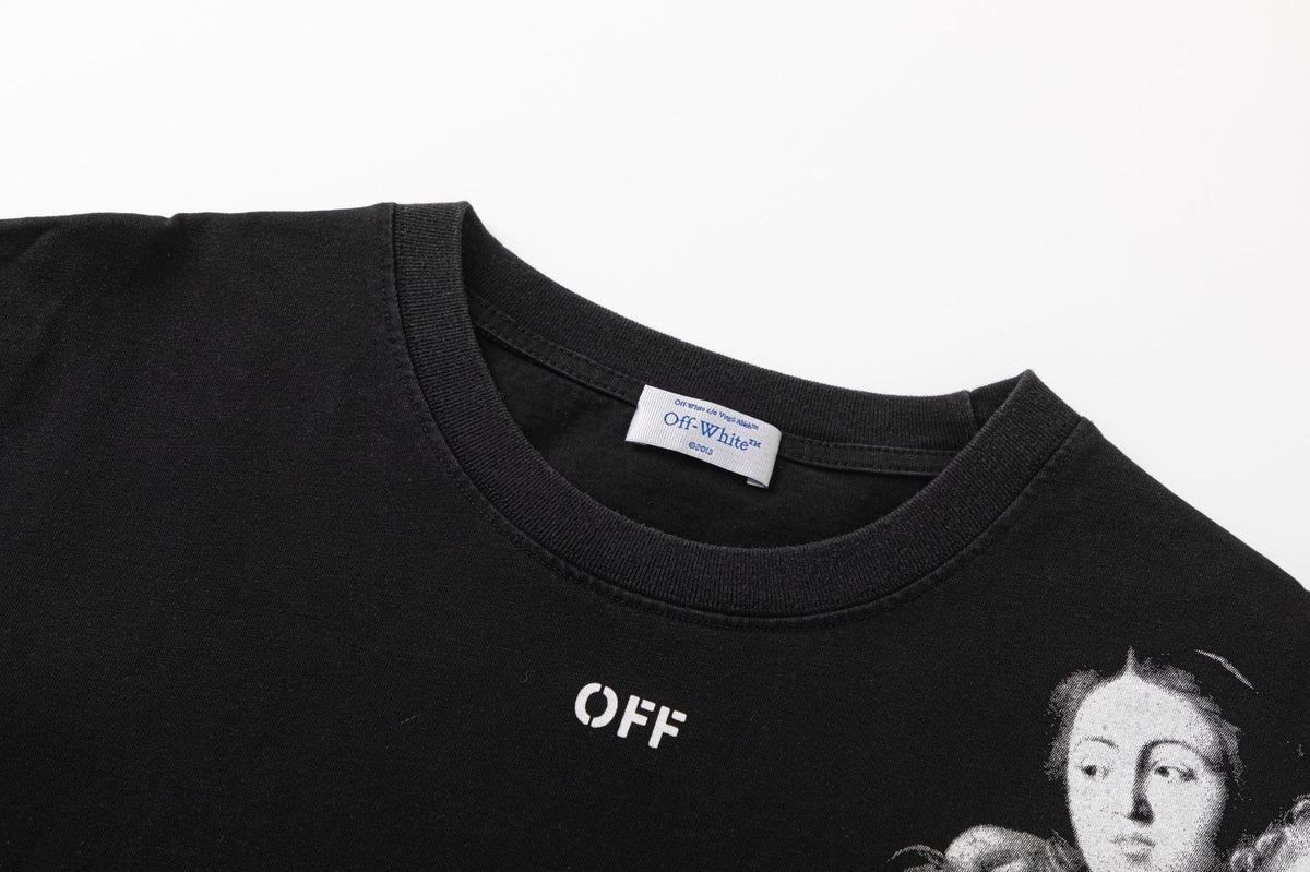 Off-White Madonna Painting Graphic Short Sleeve Crewneck T-Shirt