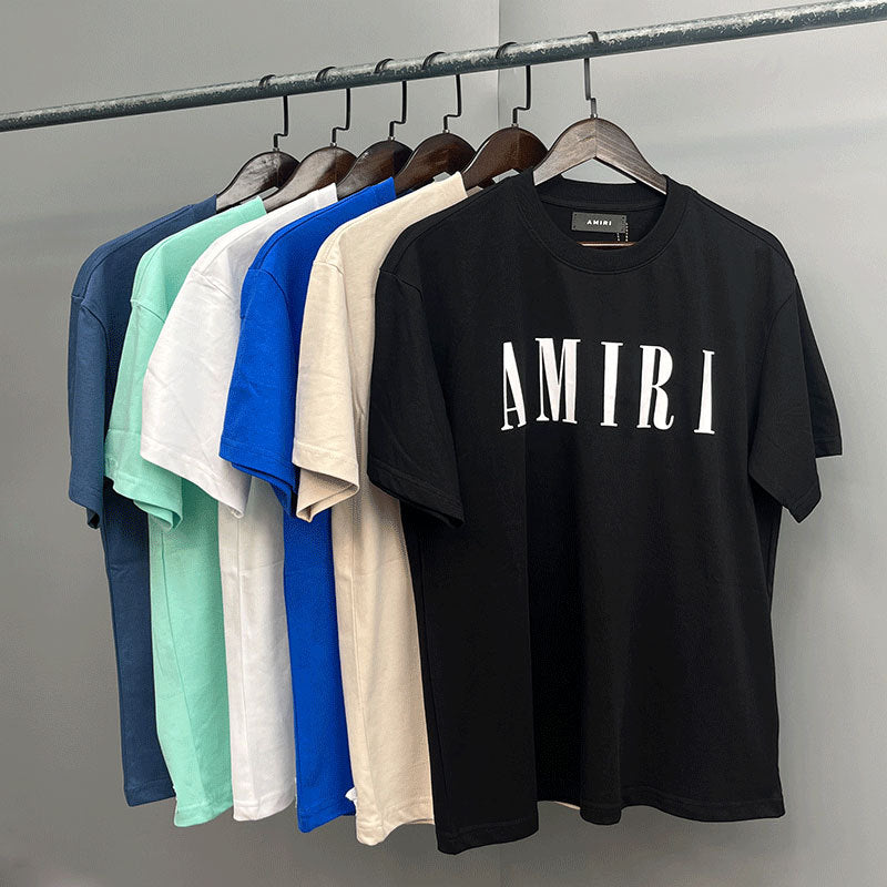 Amiri Multi‑Style Letter Logo Graphic Oversized Tee Streetwear Unisex