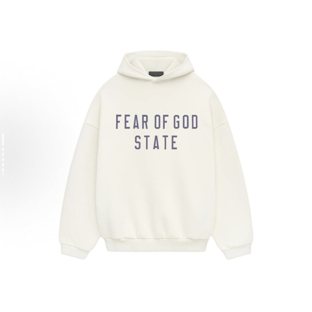 Fear of God Essentials Letter Graphic Fleece-Lined Pullover Hoodie