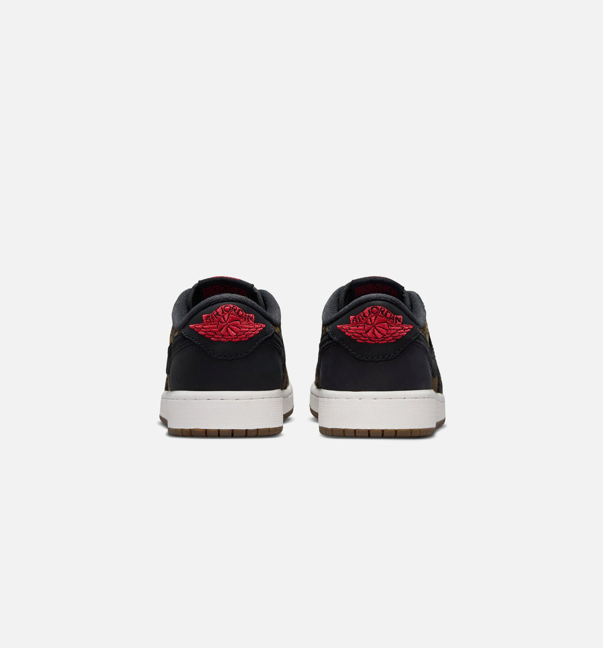Air Jordan 1 Retro Low OG Laser Black And Varsity Red Grade School Shoes - Black Varsity Red White