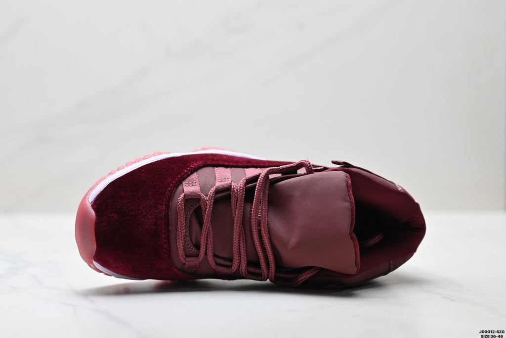 Air Jordan 11 Retro Burgundy and Gold Unisex Sneakers Style 14