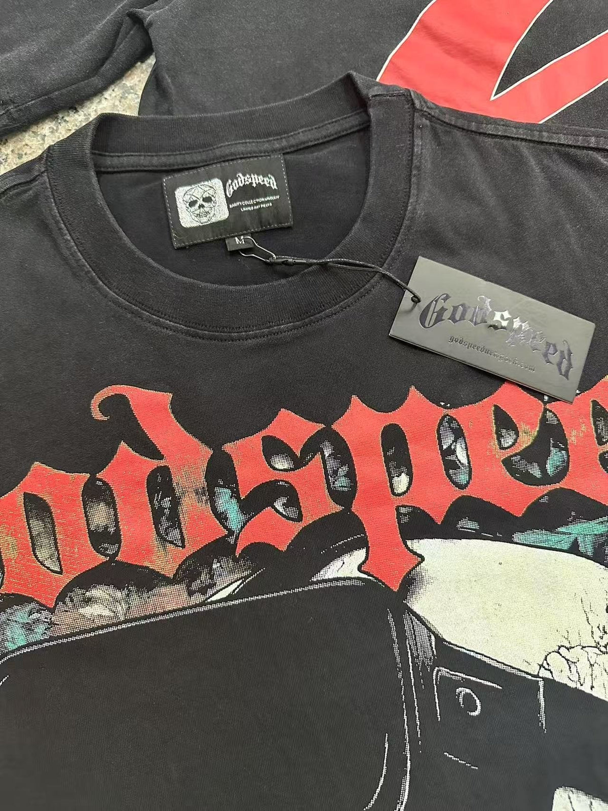 Godspeed Washed Black Rock Graphic T-Shirt