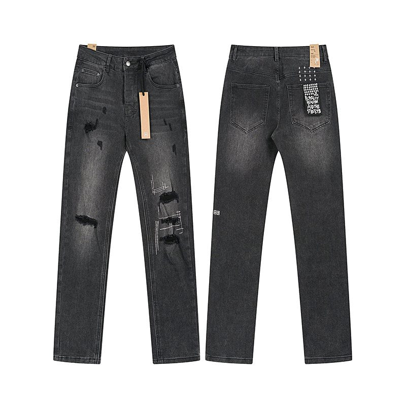 Ksubi Slim Tapered Graphic Jeans - Black