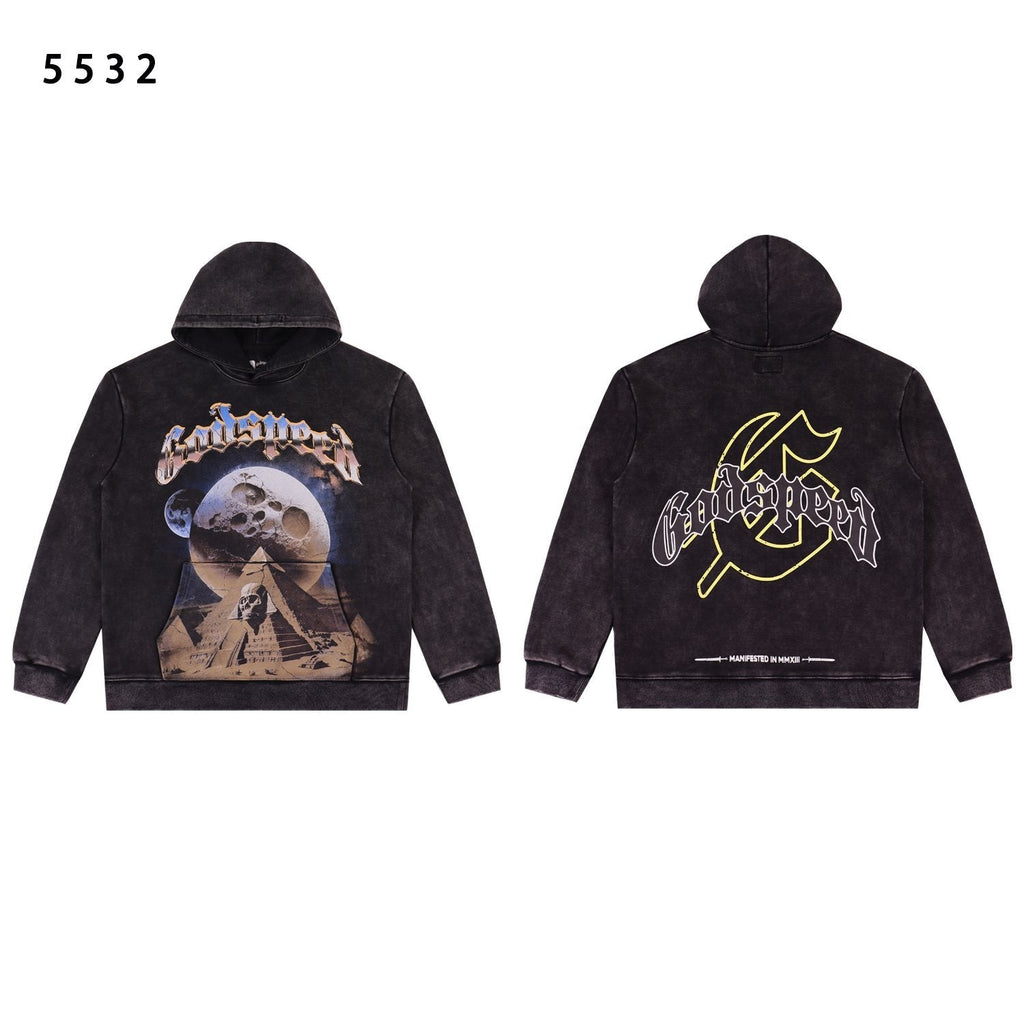 Godspeed Victory Toast Skull Graphic Hoodie