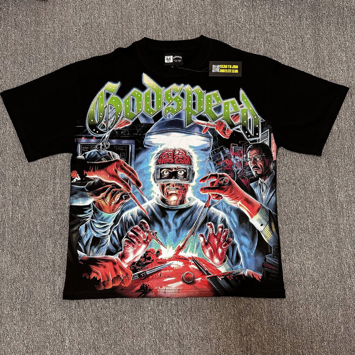 Godspeed Stylized Wordmark Graphic T-Shirt