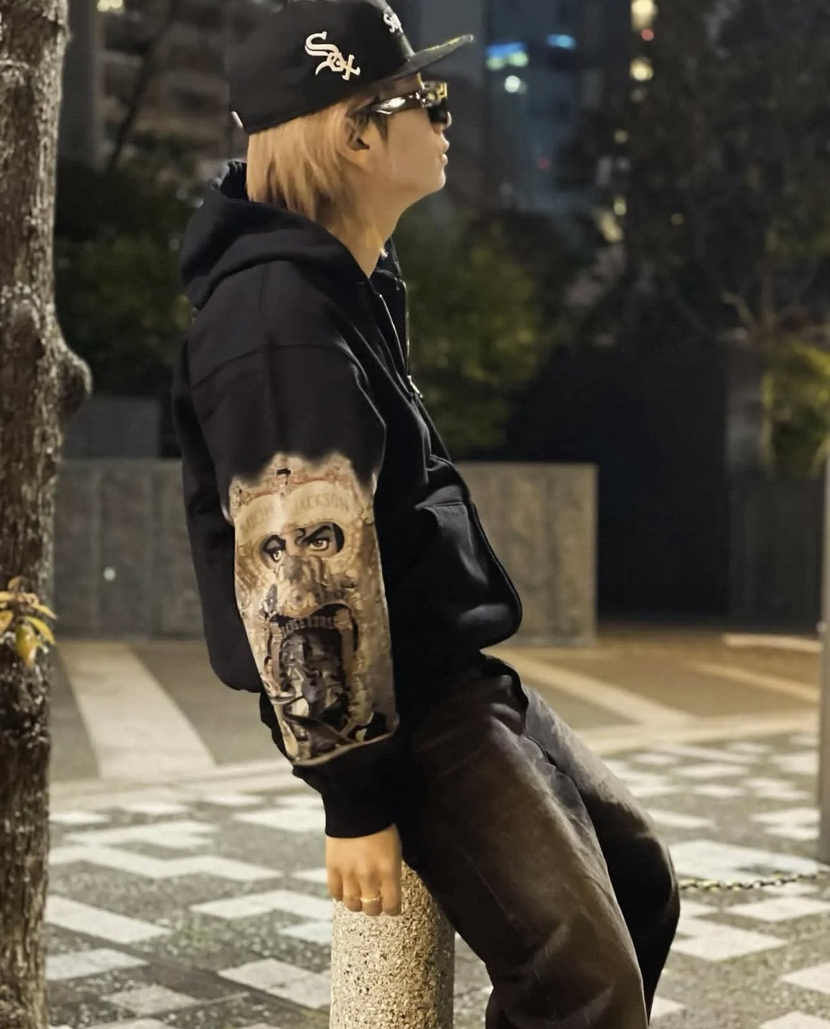 Supreme Sleeve Graphic Zip Hoodie