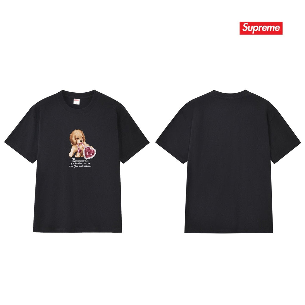 Supreme Dog and Heart Graphic T-Shirt