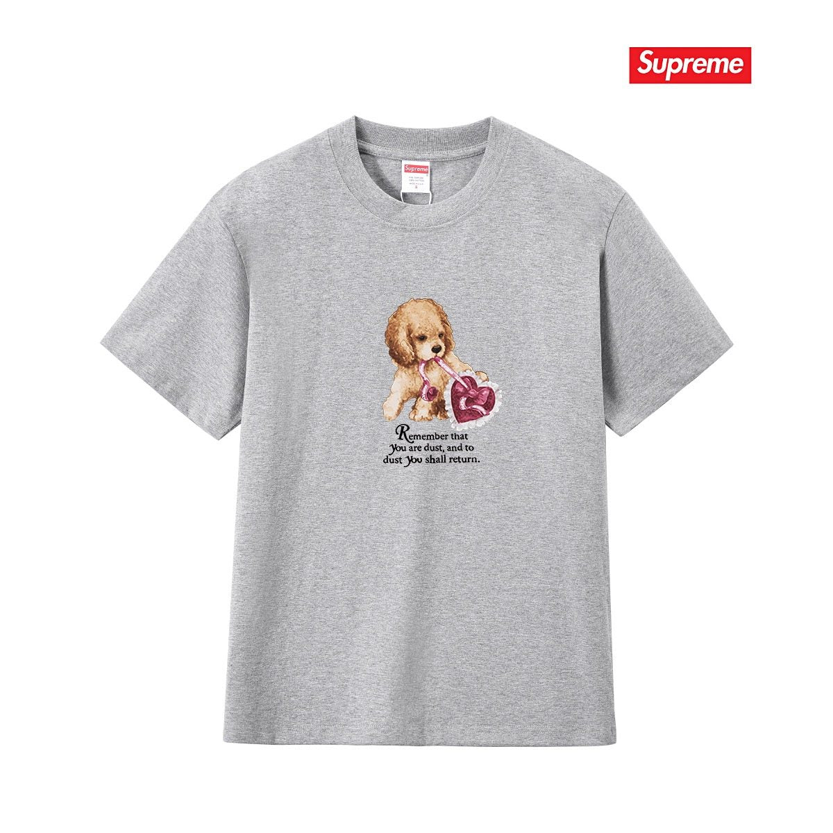 Supreme Dog and Heart Graphic T-Shirt