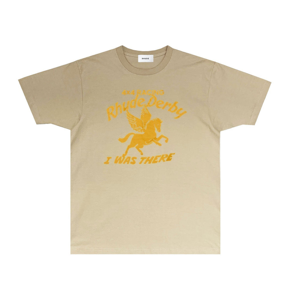 Rhude T-shirts Printed Trendy Pure Cotton