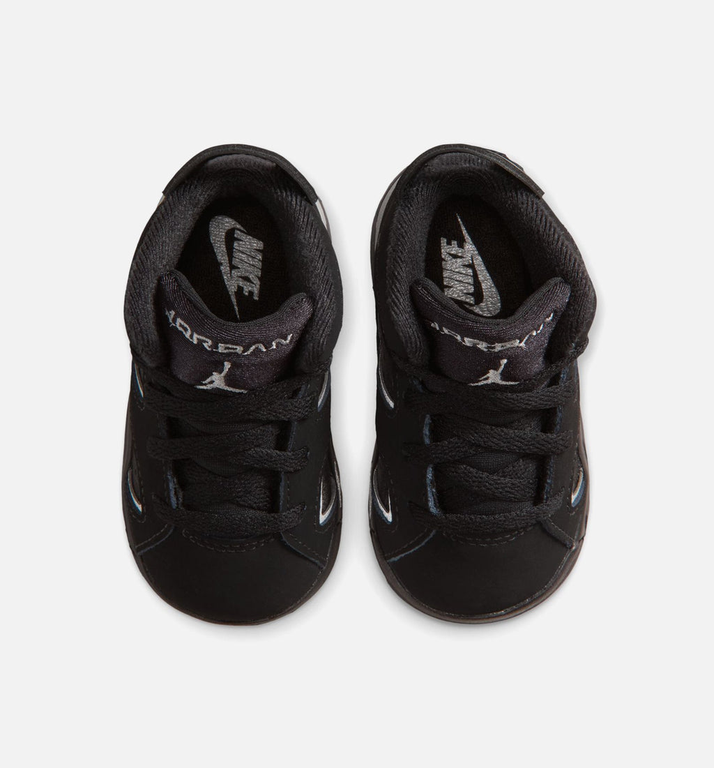 Air Jordan 6 Retro "Cap & Gown" Infant/Toddler Shoe – Black/Reflective Silver/Black