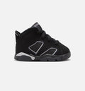 Air Jordan 6 Cap & Gown Infant & Toddler Lifestyle Shoes - Black/Reflective Silver