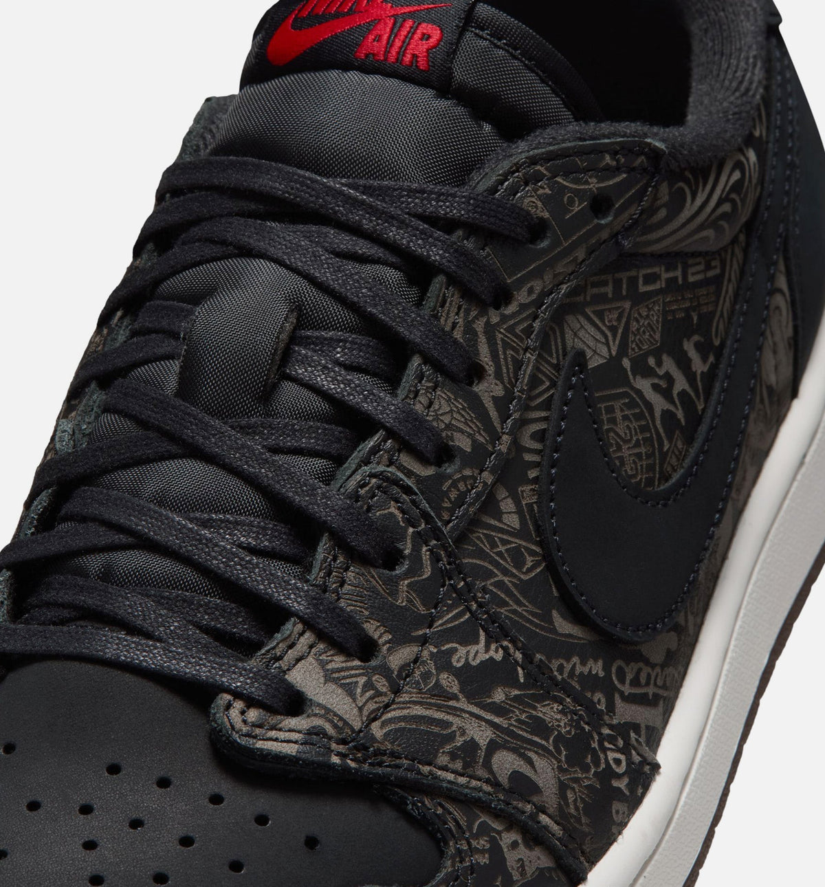 Air Jordan 1 Retro Low OG "Laser" Black and Varsity Red Men's Shoe – Black/Varsity Red/Summit White