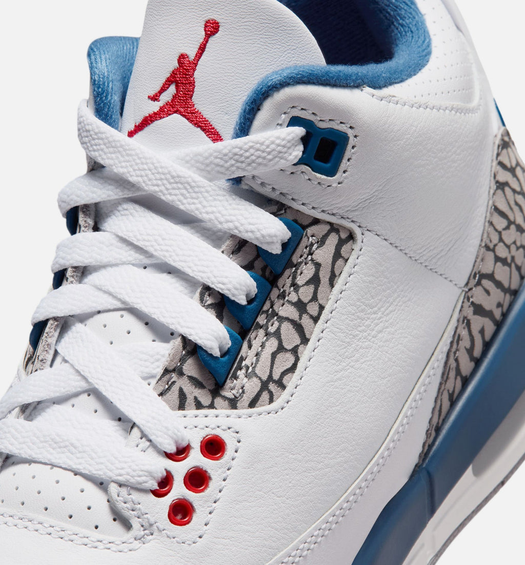 Air Jordan 3 Retro OG "True Blue" Big Kids' Shoe – White/Fire Red/True Blue