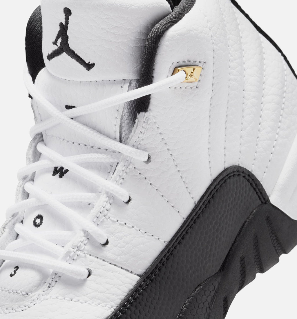 Air Jordan 12 Retro Taxi – Preschool Lifestyle Shoe in White/Black/Taxi