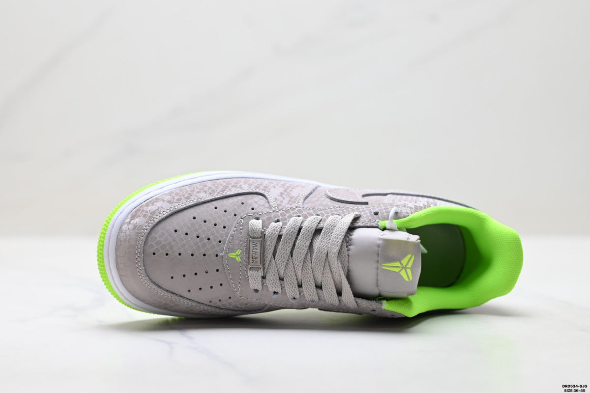 Nike Air Force 1 Low Gray Volt Unisex Sneakers Style 15