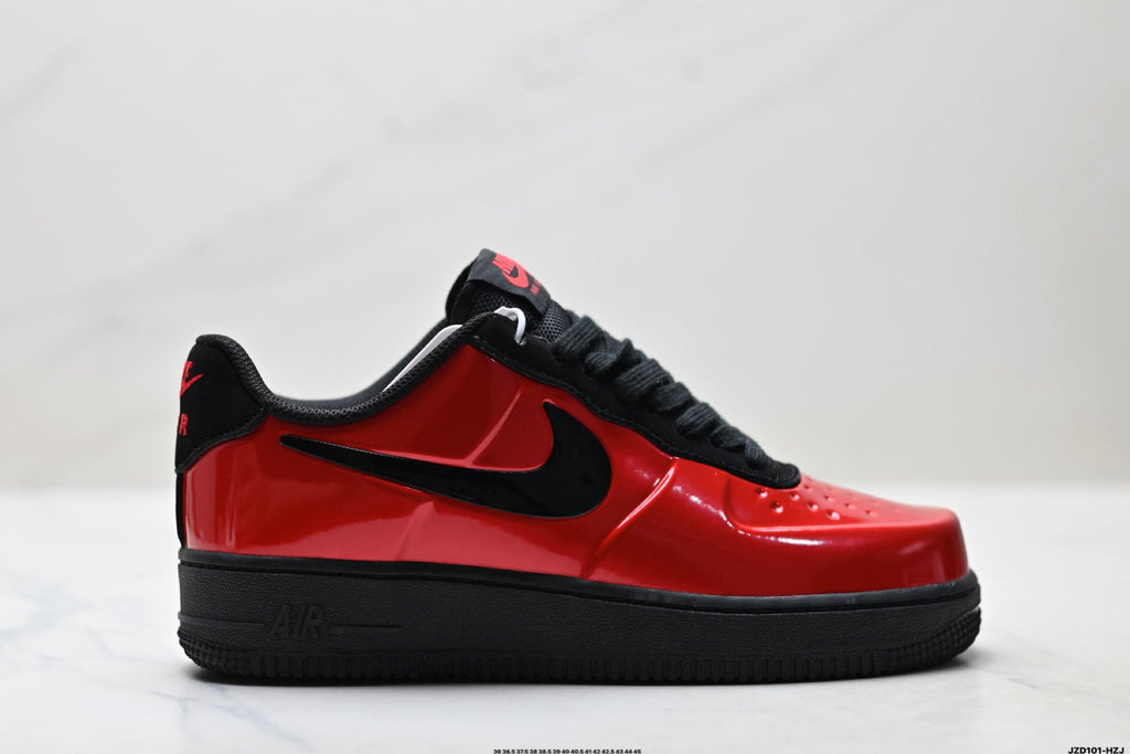 Nike Air Force 1 Low Red Black Unisex Sneakers Style 20