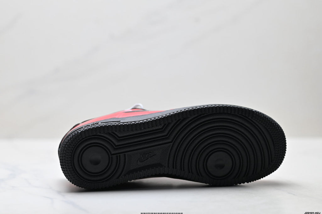 Nike Air Force 1 Low Red Black Unisex Sneakers Style 20