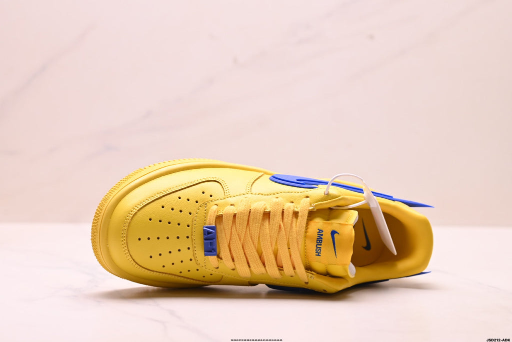 Nike Air Force 1 Low Yellow Royal Blue Unisex Sneakers Style 14