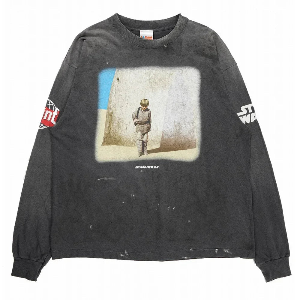 SAINT Mxxxxxx STAR WARS LS TEE /DARTHVADER BLACK