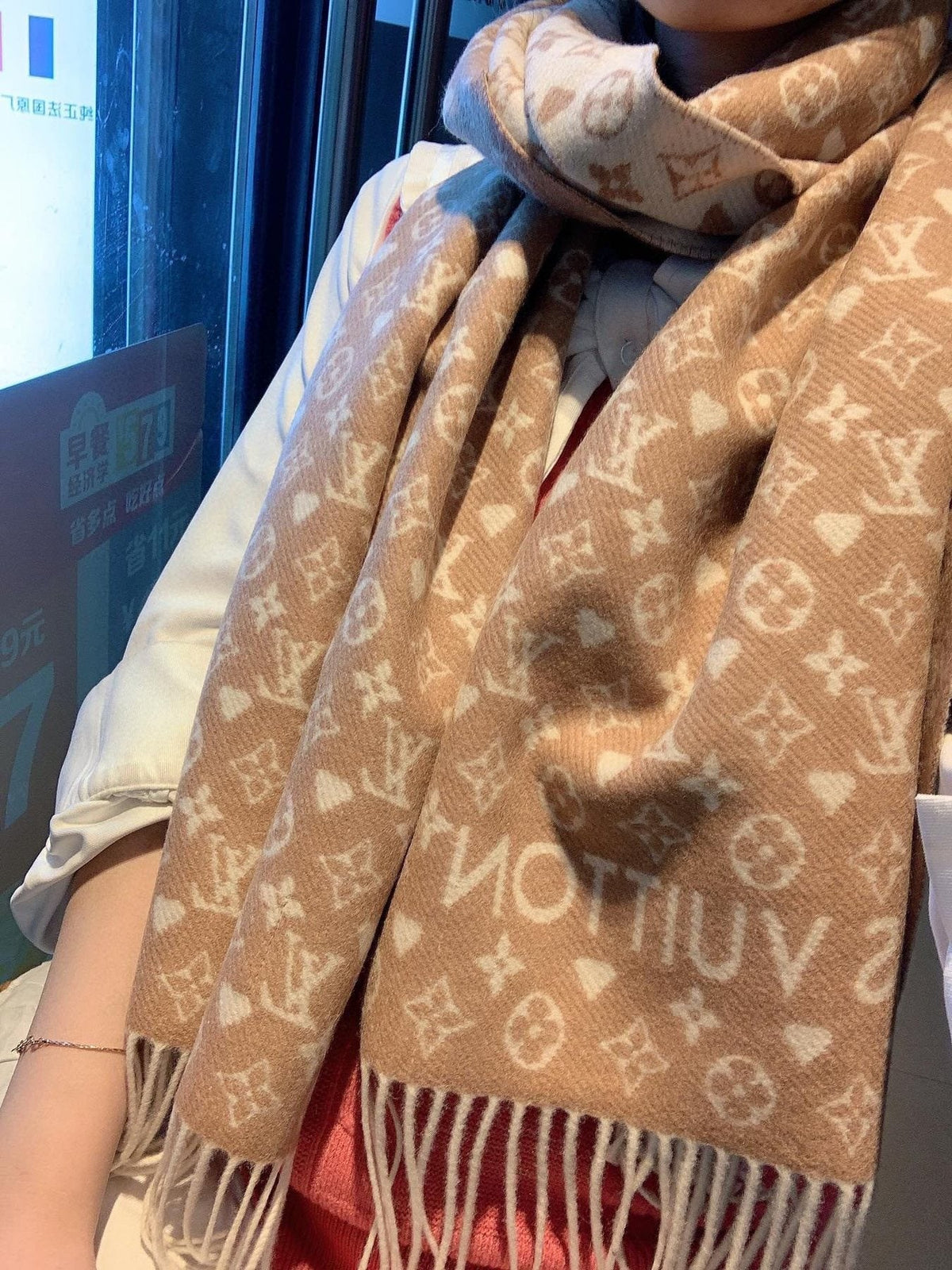 Louis Vuitton Reversible Monogram-Inspired Scarf