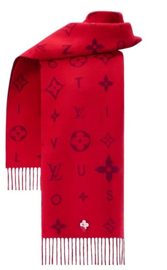 Louis Vuitton Reykjavik 2.0 Red Monogram Scarf