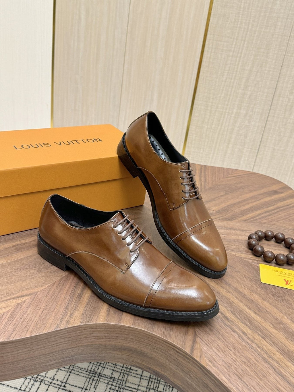 Louis Vuitton Brown Lace-Up Dress Shoes - Almond Toe