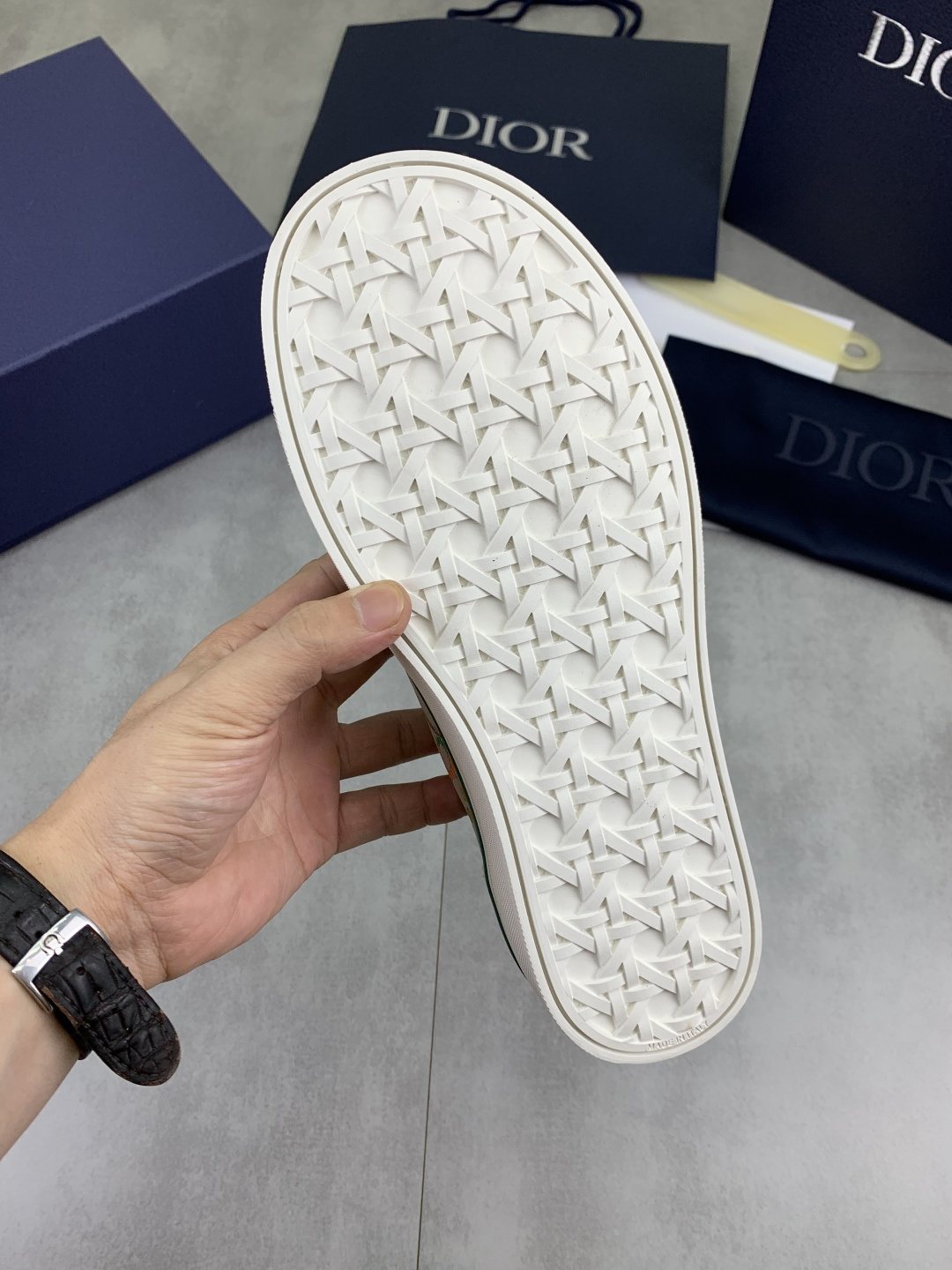 Dior Multicolor Canvas Slip-On Shoes
