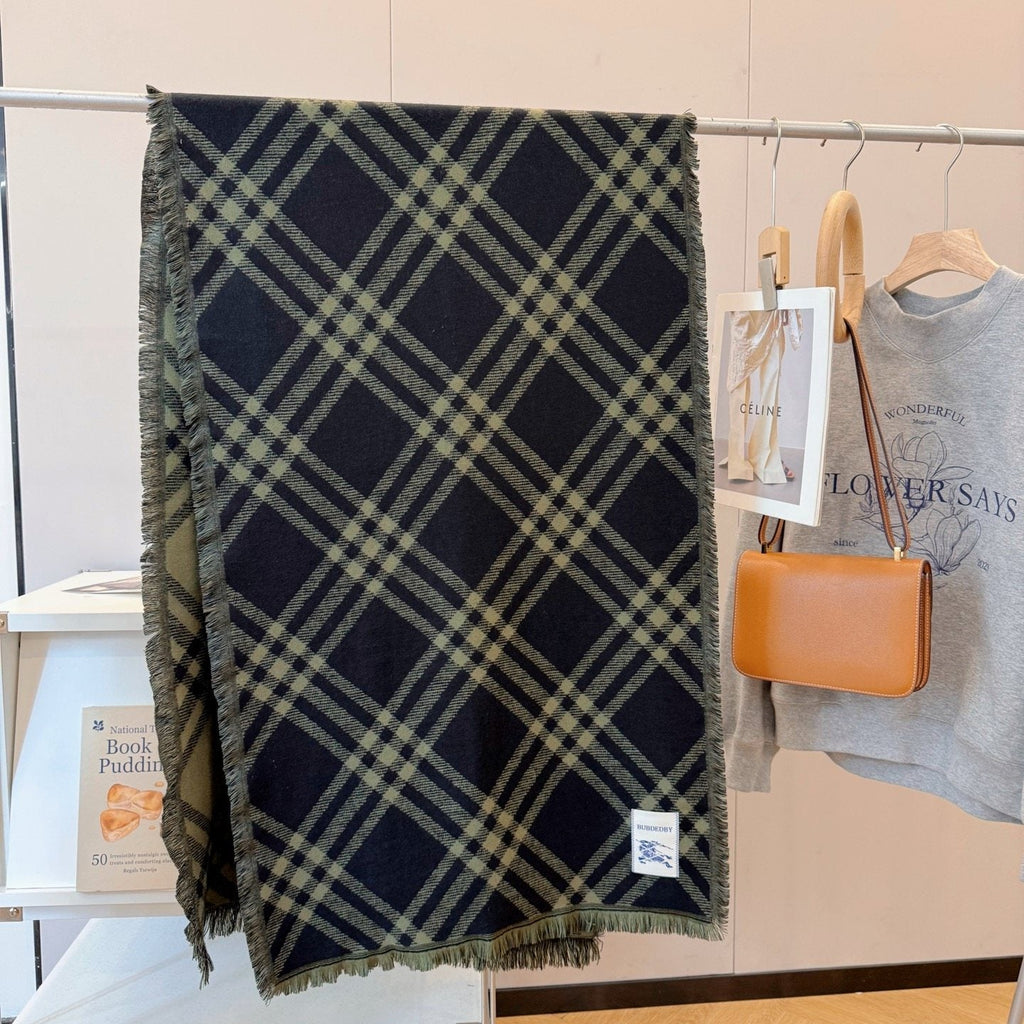 Burberry Plaid Fringed Scarf