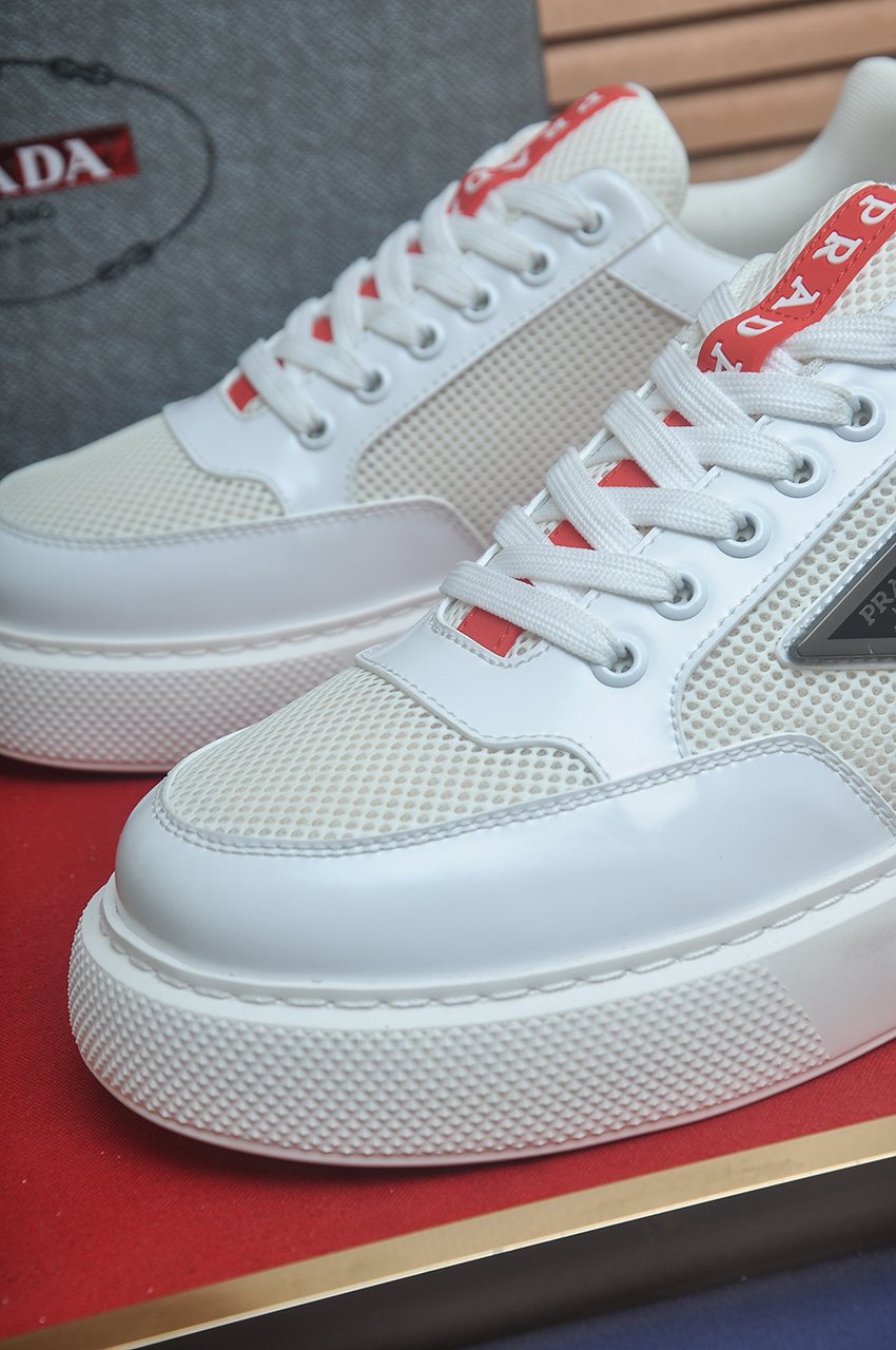Prada Low-Top Panel Sneakers