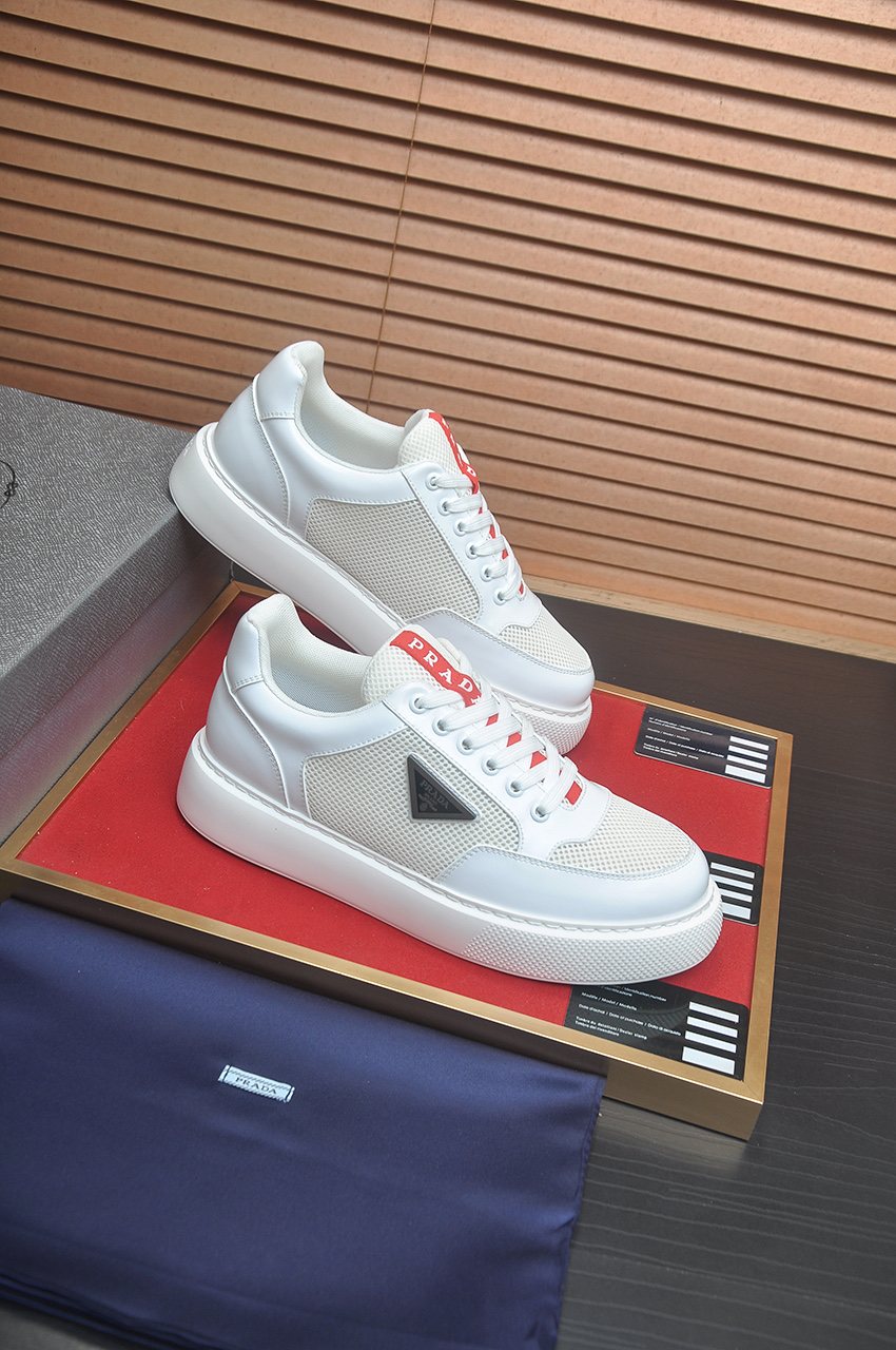 Prada Low-Top Panel Sneakers