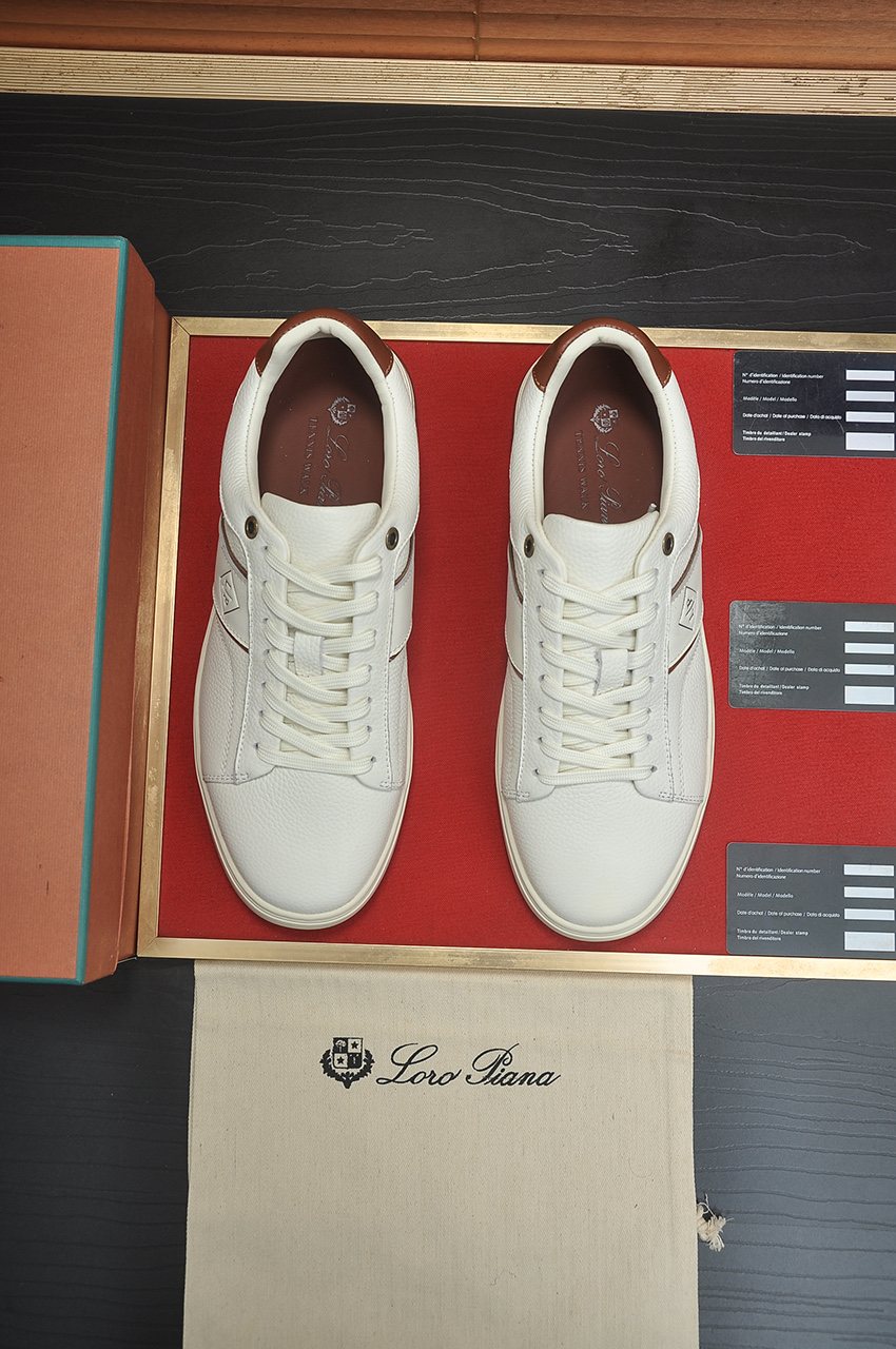 Loro Piana Textured Low-Top Sneakers