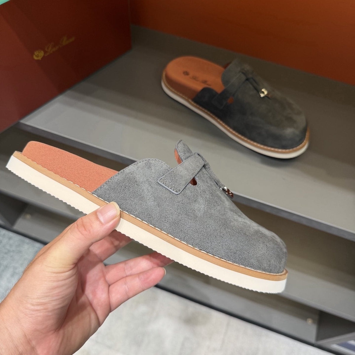 Camel Tan Backless Mule Loafers