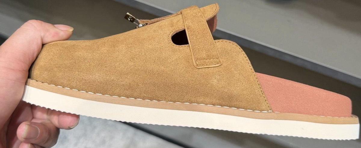Camel Tan Backless Mule Loafers