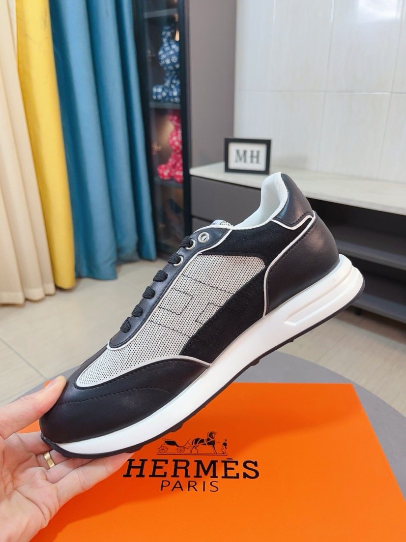 Hermès H-Overlay Low-Top Sneakers