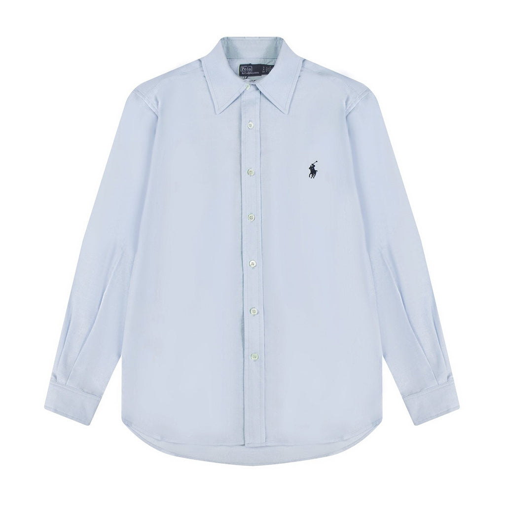 Ralph Lauren Embroidered Cotton-Blend Slub Linen Long-Sleeve Shirt