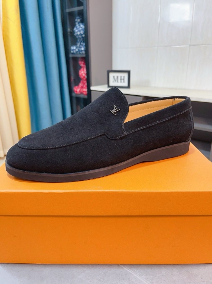 Louis Vuitton Textured Slip-On Loafers