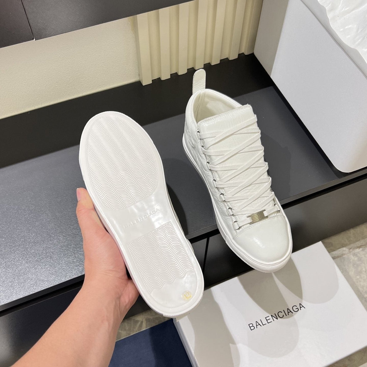 Balenciaga High-Top Lace-Up Sneakers