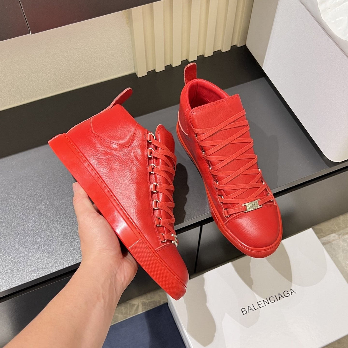 Balenciaga High-Top Lace-Up Sneakers