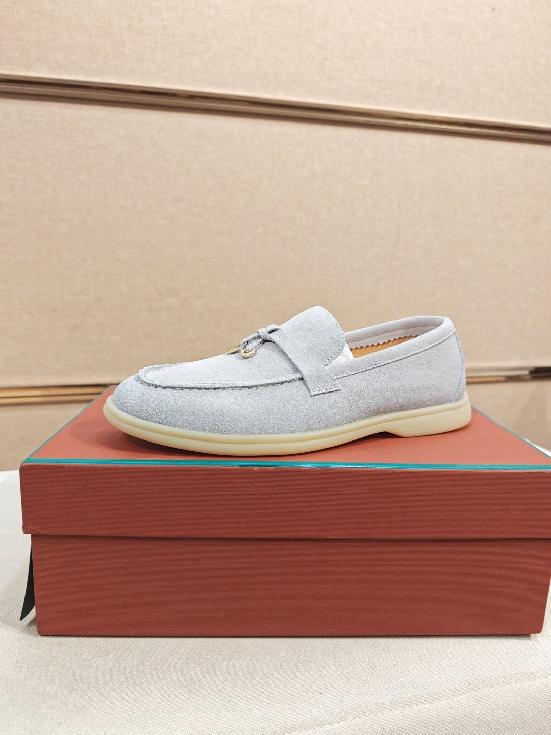 Loro Piana Metal-Charm Moc Toe Loafers