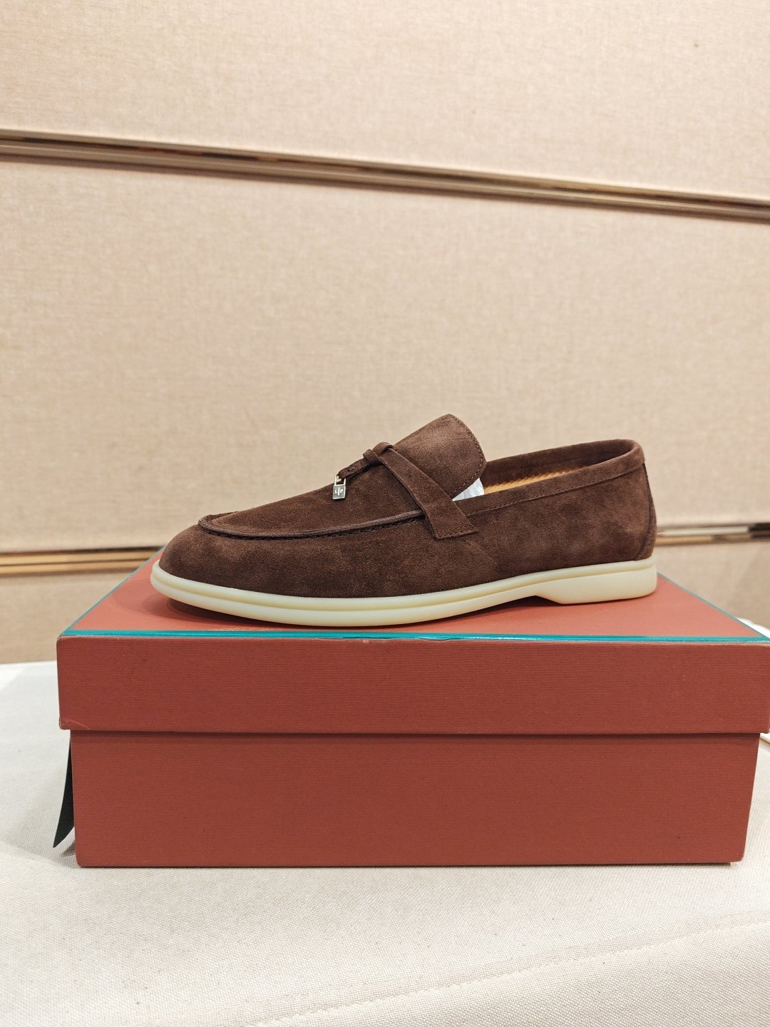 Loro Piana Metal-Charm Moc Toe Loafers
