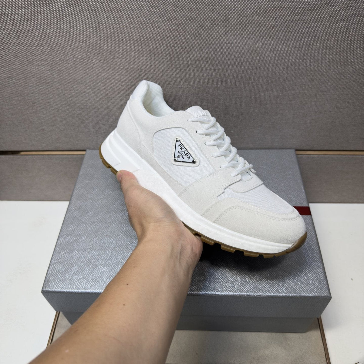Prada Men's Paneled Low-Top Sneakers