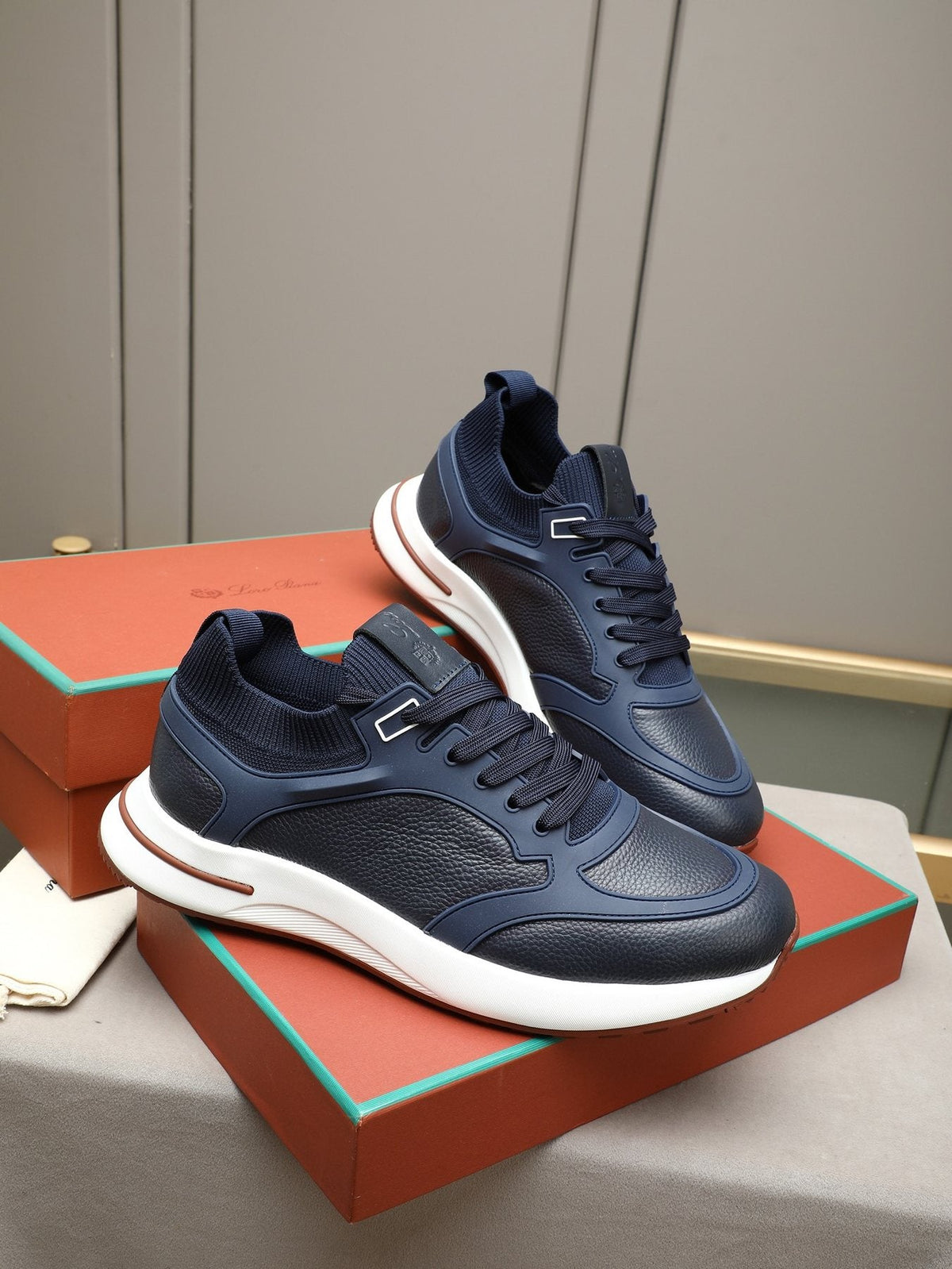 Loro Piana Paneled Low-Top Sneakers