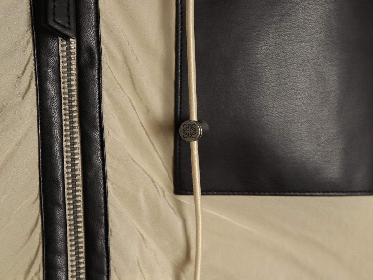 Loewe Contrast-Pocket Hooded Zip Jacket - Beige